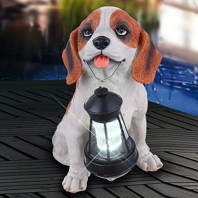 Globo Solarna svetilka [SI] Hund mit Laterne - IP44, Plastika, Število LED diod: 1 kos, Barva svetlobe: Nevtralno bela