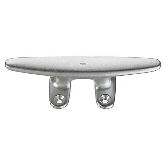 Belegklampe - 4-Loch, Länge: 125 mm, Silber, Edelstahl, Eloxiert - Ansicht von oben