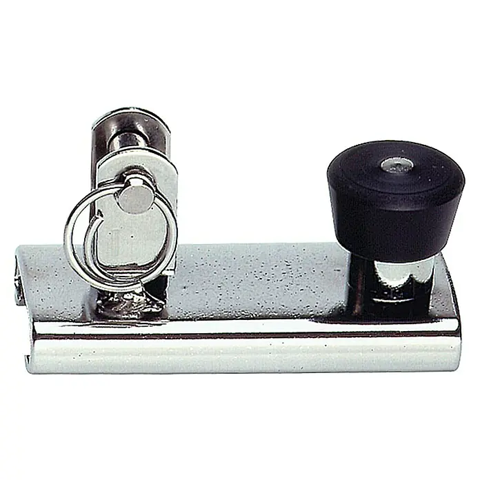 Sprenger Genuaschlitten - Schienenprofil 20 x 3 mm, Mit Wirbel, Edelstahl - Linke Seitenansicht