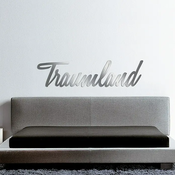 Wanddeko - Traumland, Silber/Grau, 59 x 18,3 cm