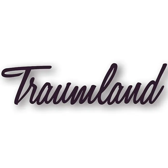 Wanddeko - Traumland, Aubergine, 59 x 18,3 cm - Vorderansicht