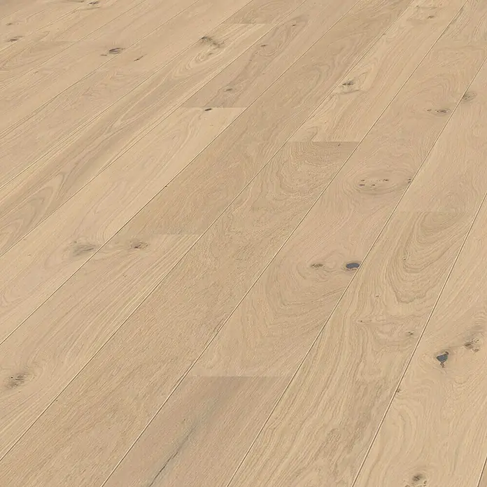 LOGOCLIC Fertigparkett Eiche Weiß geölt - 2.199,9 x 179,9 x 12 mm, Landhausdiele - Rechte Seitenansicht