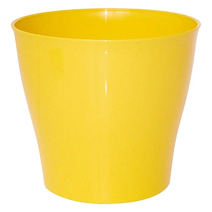 Geli Okrugla tegla za biljke Casablanca - Maks. vanjski promjer: 12 cm, Žute boje - Pogled sprijeda