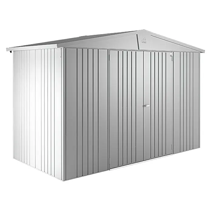 Biohort Caseta para jardín Europa - 316 x 156 cm, Acero, Plateado metálico