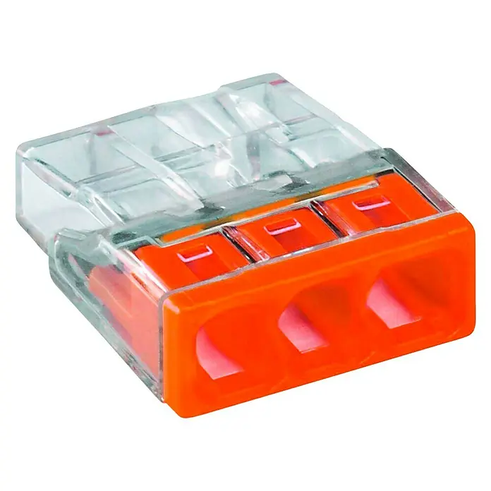 Wago Steckklemme Compact - Anzahl Leiter: 3 Stk., 0,5 - 2,5 mm², 100 Stk. - Vorderansicht