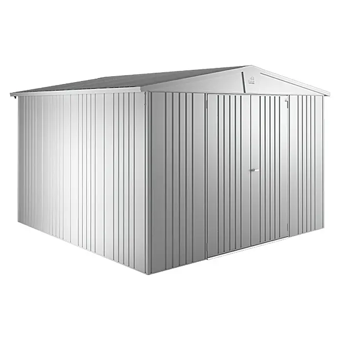 Biohort Caseta para jardín Europa - 316 x 300 cm, Acero, Plateado metálico
