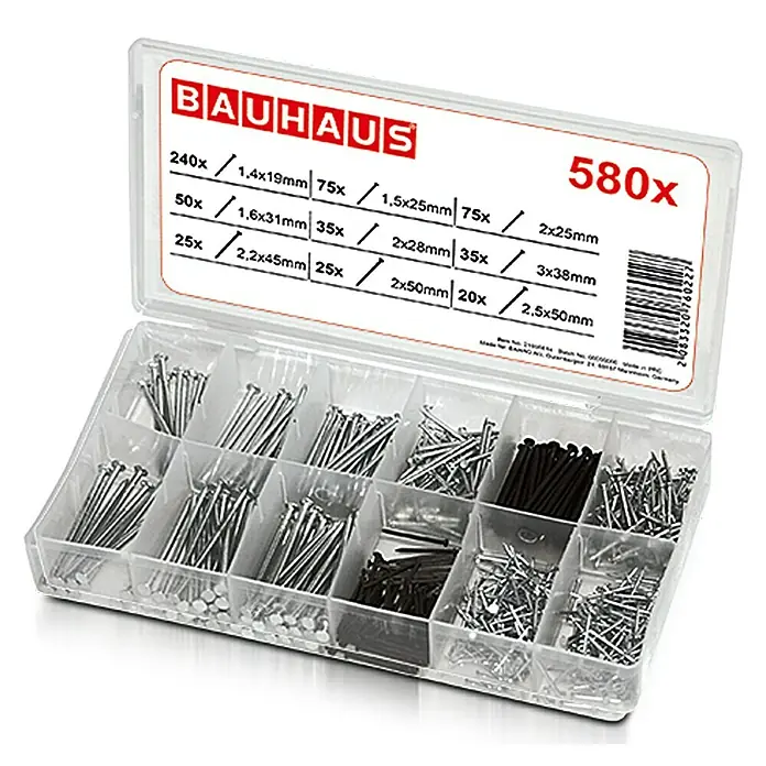 BAUHAUS Asortiman čavala - 580 kom., Čelik