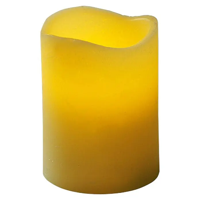 Flower Power LED-Kerze PICCOLO - Höhe: 10 cm, Durchmesser: 7,5 cm, Echtwachs - Vorderansicht
