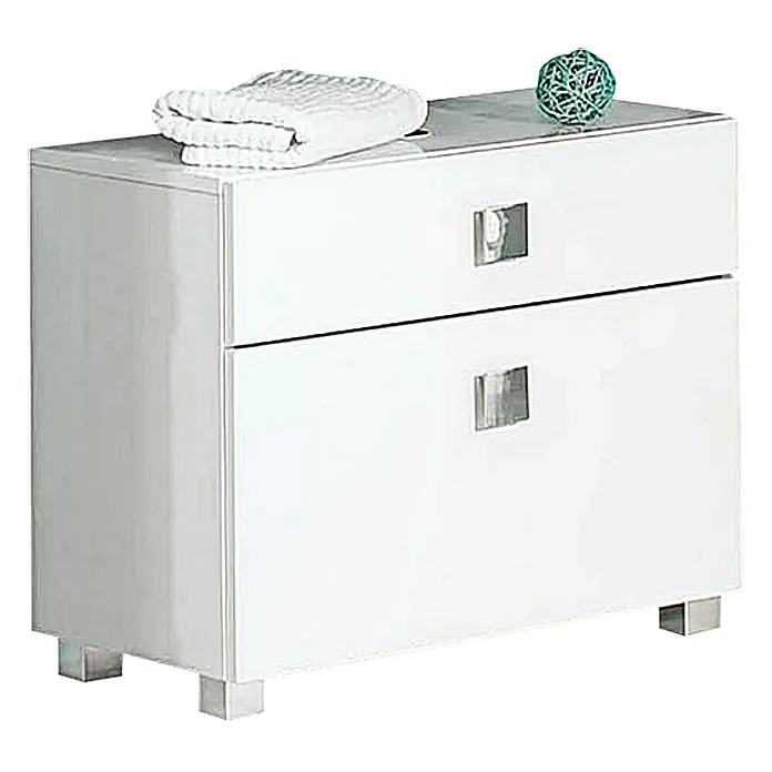 Schildmeyer Carree Waschtischunterschrank - 65 x 34,5 x 53 cm, Weiß