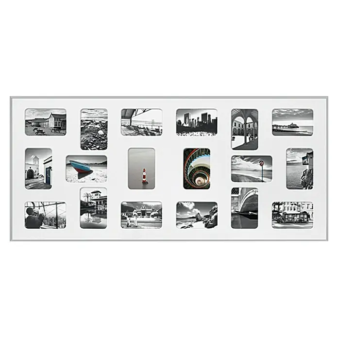 Collagerahmen Pixel - Silber, 109,2 x 49,5 cm, Aluminium