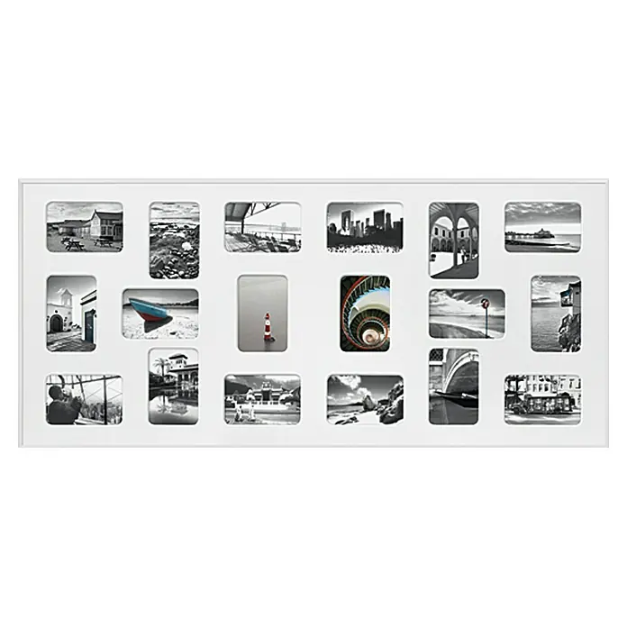 Collagerahmen Pixel - Weiß, 109,2 x 49,5 cm, Aluminium