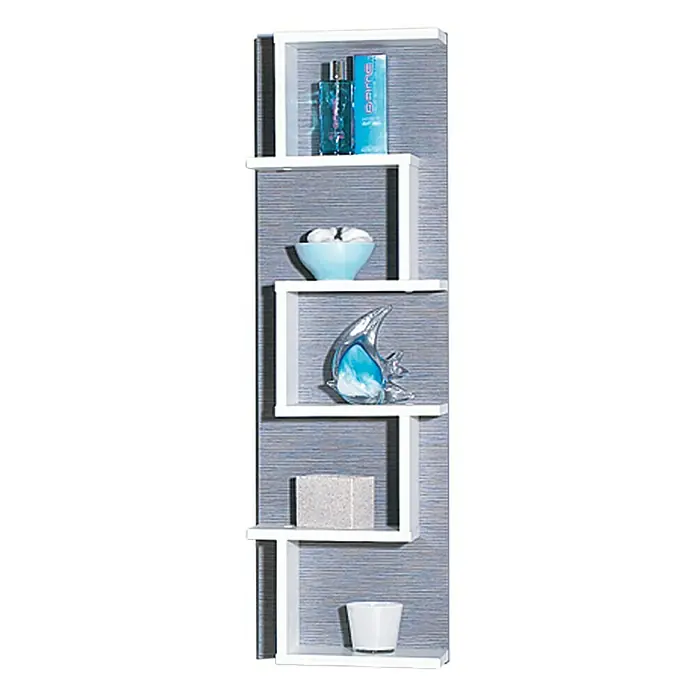 Schildmeyer Ravenna Hängeregal - 30 x 15 x 99 cm, Esche grau/Perlweiß - Rechte Seitenansicht