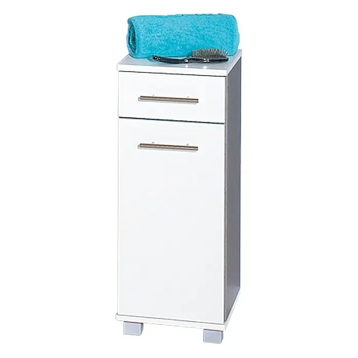 Schildmeyer Ravenna Unterschrank - 30 x 32,5 x 75 cm, Esche grau/Perlweiß - Rechte Seitenansicht