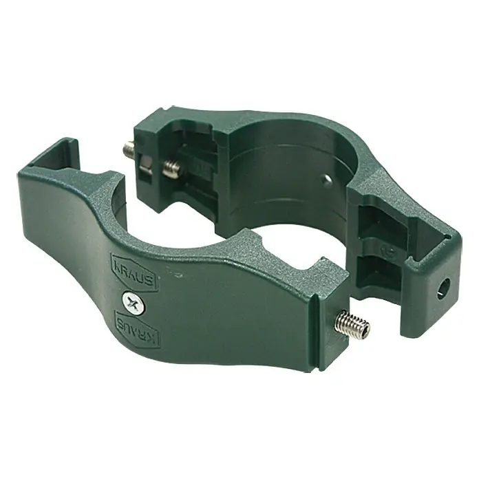Kraus Universalschelle 2-Fach - Grün, Durchmesser: 42 mm - Vorderansicht