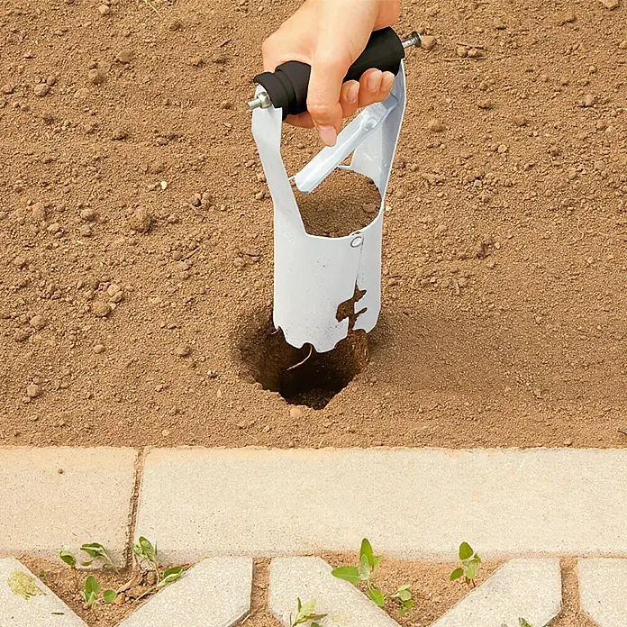 Gardol Alat za ručno sađenje lukovica - 80 mm, Crne-srebrne boje