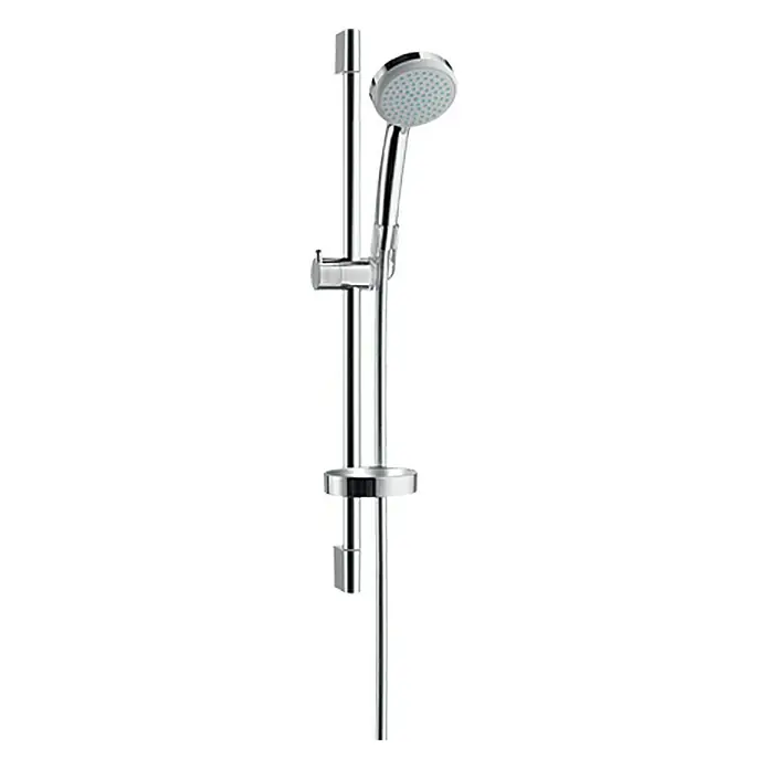 Hansgrohe Zuhanykészlet Croma 100 - Furat távolság: 62,5 cm, Sugár típusa: Normál sugár, masszázssugár, esősugár, samponsugár, króm - Elülső nézet