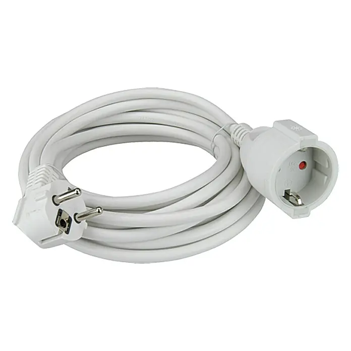 Voltomat Produžni kabel - 10 m, Bijele boje - Pogled sprijeda