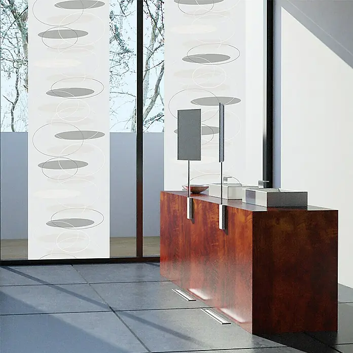 D-c-fix Static Premium Samoljepljiva folija s uzorkom stakla - 150 x 45 cm, Bijela-svijetlosiva, Findus, Prianja s pomoću statičkog elektriciteta