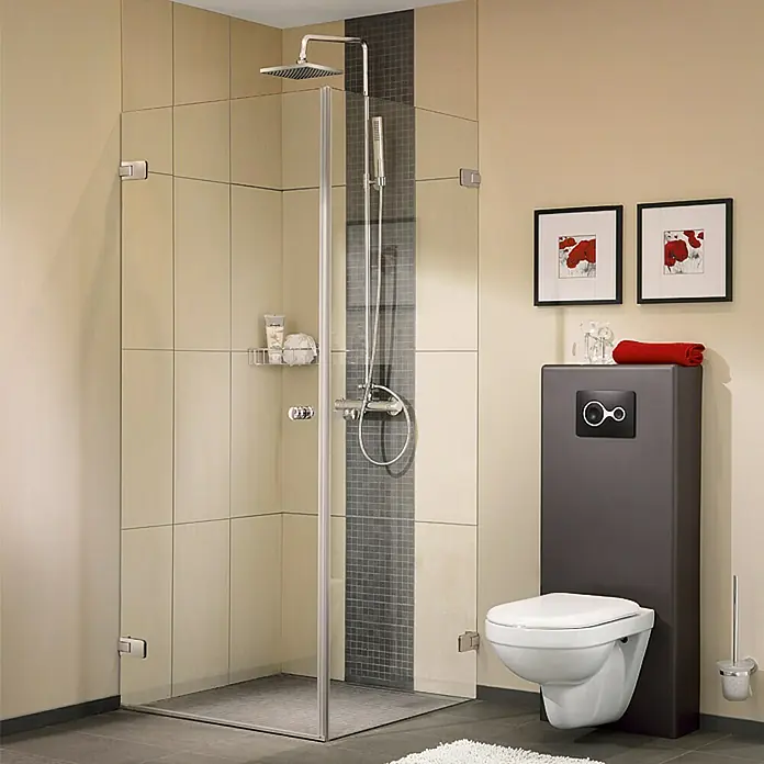 Camargue Air Douchedeur C21 - 72,5 x 200 cm, Dikte: 8 mm, Chroom