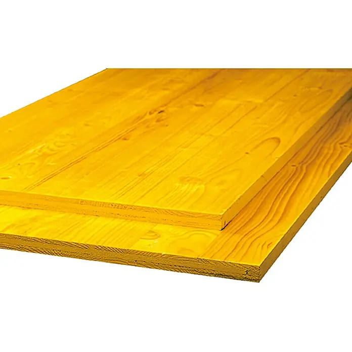 3-Schicht-Schaltafel - 250 x 50 x 2,7 cm, Fichte/Tanne, Imprägniert, Gelb - Ansicht von oben