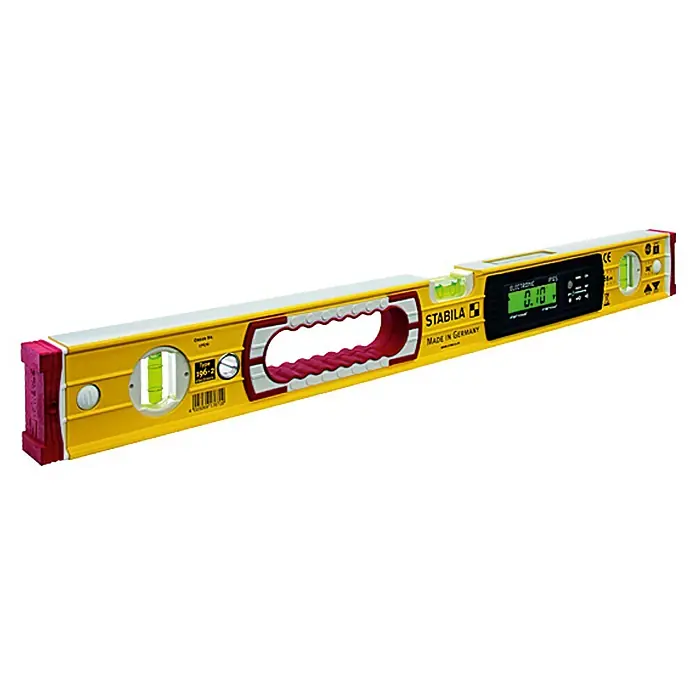 Stabila Wasserwaage Typ 196-2 Electronic - Länge: 61 cm, Anzahl Libellen: 3 Stk. - Linke Seitenansicht