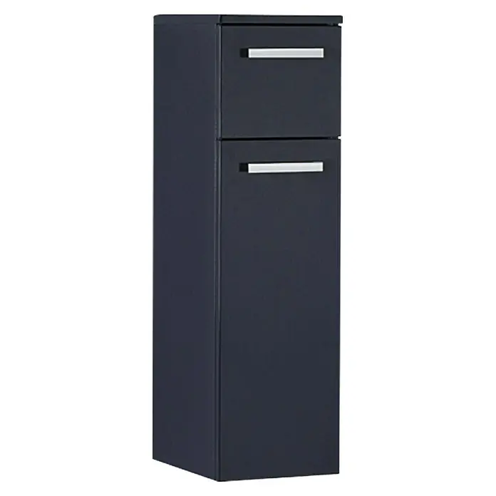 Salsa Onda Halbhochschrank - 30 x 37,5 x 101,8 cm, Anthrazit, Hochglanz