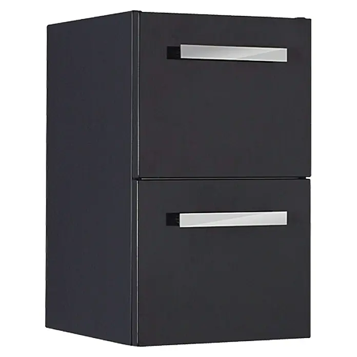 Salsa Onda Unterschrank - 30 x 37,2 x 50 cm, Anthrazit, Hochglanz - Vorderansicht