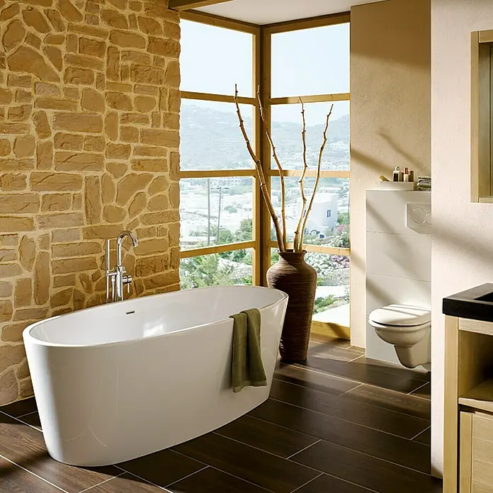 Camargue Bañera independiente Tao - 174,5 x 78 cm, Acrílico sanitario, Blanco