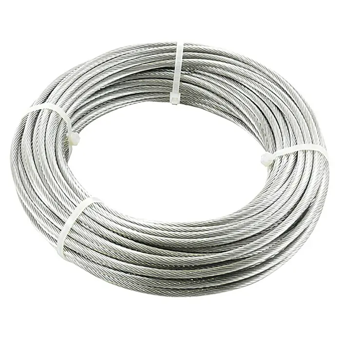 Drahtseil - 3 mm, 1 x 19 Geflecht, Edelstahl, A4 - Ansicht von oben