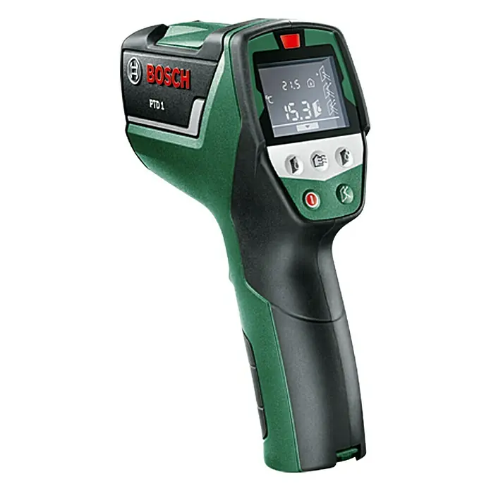 Bosch Thermodetektor PTD 1 - -20 °C bis +200 °C (Oberflächen), Optimaler Messabstand: 0,5 - 1 m - Rechte Seitenansicht