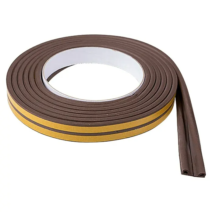 KÄLTESTOPP Brtvena traka P-profil - Smeđe boje, 6 m x 9 mm x 5,5 mm, Širine otvora 2 – 5 mm