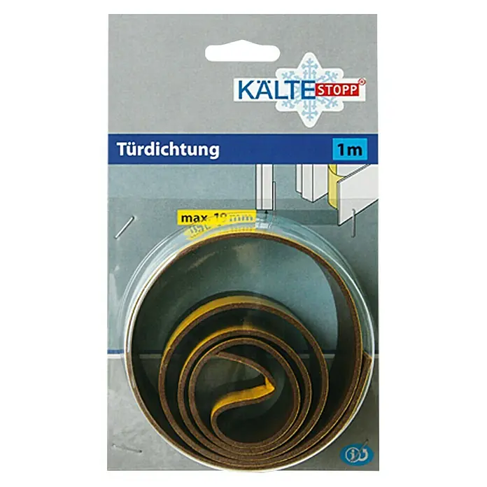 KÄLTESTOPP Brtva za vrata Soft Basic - Smeđe boje, 1 m x 38 mm, Dimenzija do 19 mm - Pogled sprijeda