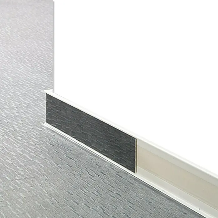 LOGOCLIC Plankenprofil - Weiß, 2,5 m x 11,8 mm x 58 mm - Detailaufnahme