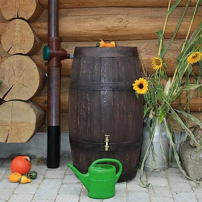 Regentonne Barrique - 250 l, Dunkelbraun - Stimmungsaufnahme