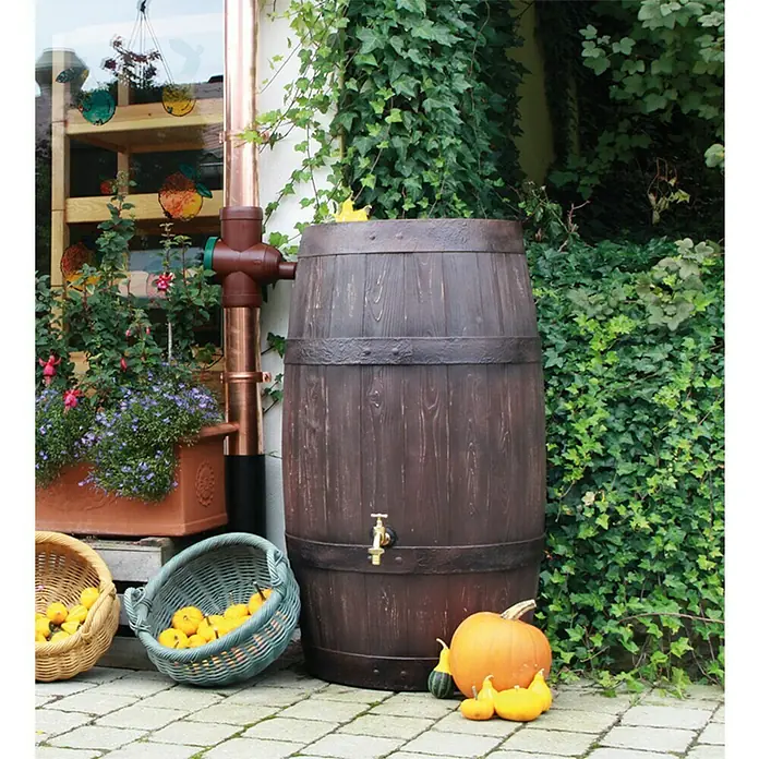 Regentonne Barrique - 250 l, Dunkelbraun - Stimmungsaufnahme
