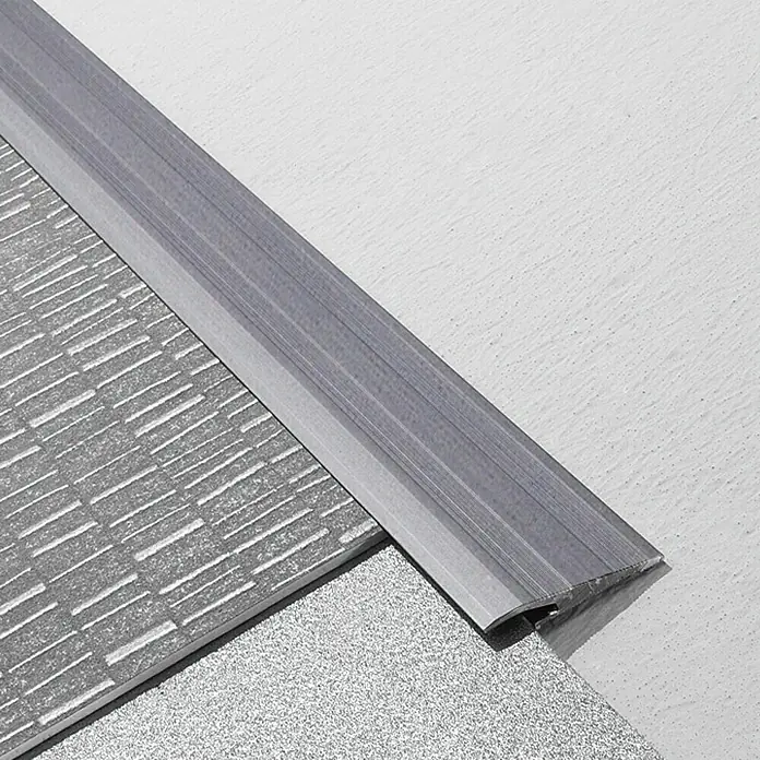 LOGOCLIC Prijelazna lajsna - Mat plemeniti čelik, 0,9 m x 35 mm, Vrsta montaže: Lijepljenje - Detaljan prikaz