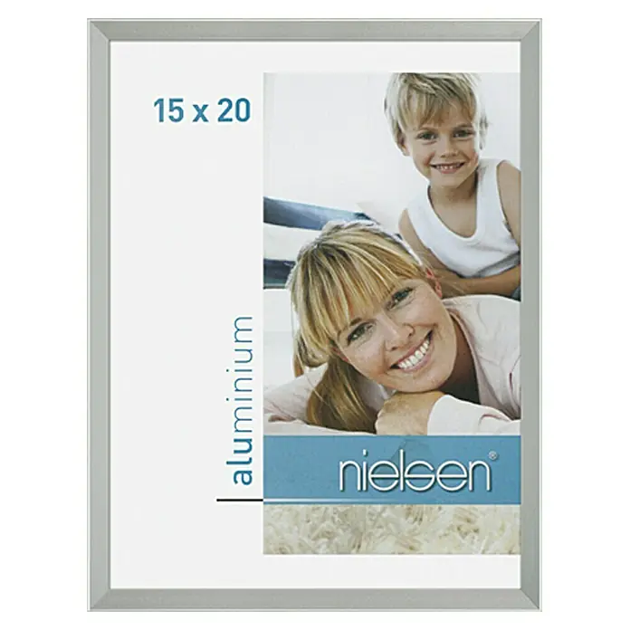 Nielsen Bilderrahmen Pixel - Mattsilber, 15 x 20 cm, Aluminium - Vorderansicht