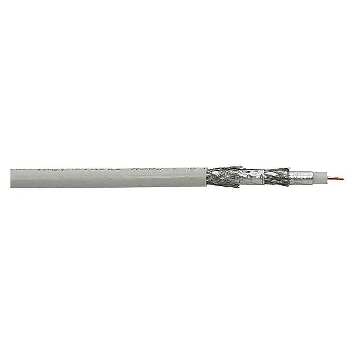 Koaxialkabel SD - 50 m, Schirmungsmaß: 120 dB, Weiß