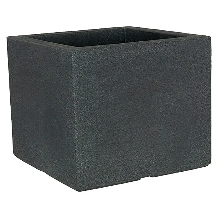 Geli Kvadratna posuda za biljke - Vanjska dimenzija (D x Š x V): 29 x 29 x 26 cm, Plastika, Antracit - Pogled sprijeda