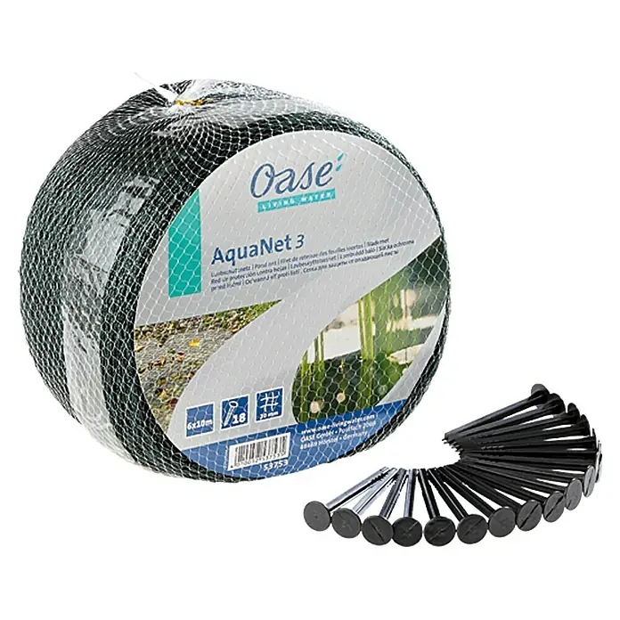 Oase Teichnetz AquaNet 3 - 600 x 1.000 cm, Anzahl Erdspieße: 18 Stk. - Rechte Seitenansicht