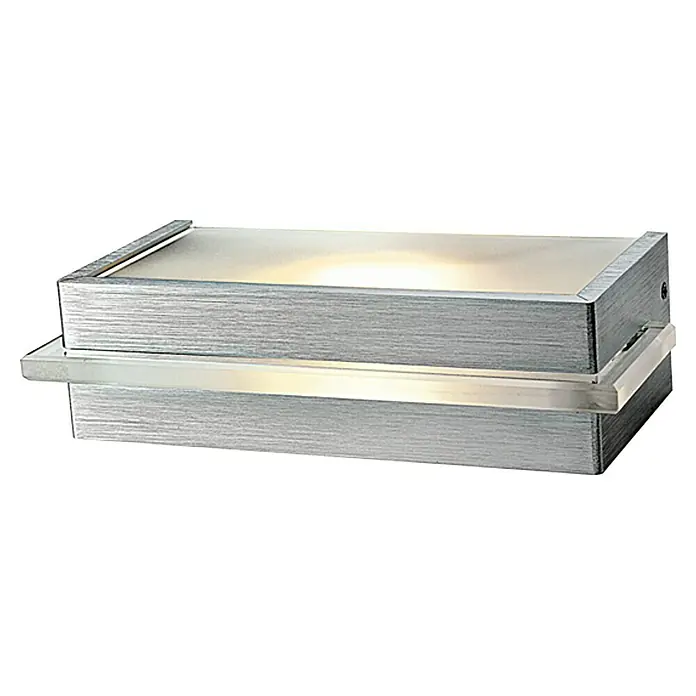 Voltolux Alu-Design Aplique de pared Aluminio - 80 W, L x An x Al: 10,5 x 22 x 6 cm, R7s