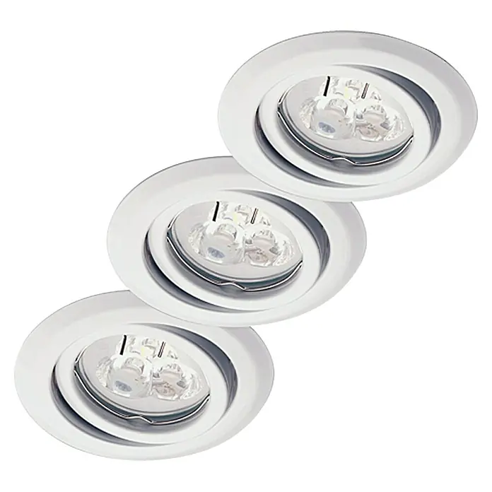 Tween Light Set de focos LED empotrables - 9 W, L x An x Al: 9,6 x 9,6 x 7 cm, 3 ud., Blanco neutro