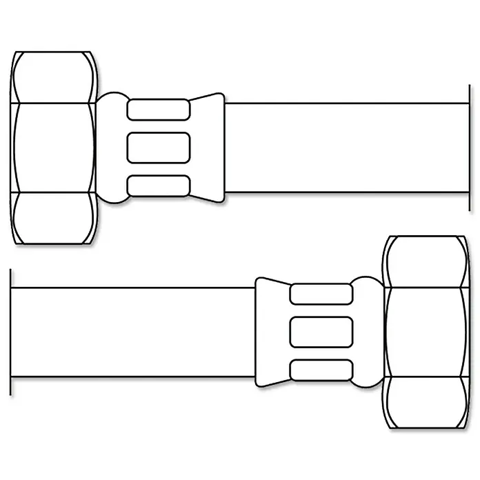 Panzerschlauch Flexo - 1¼″, Länge: 100 cm - Vorderansicht
