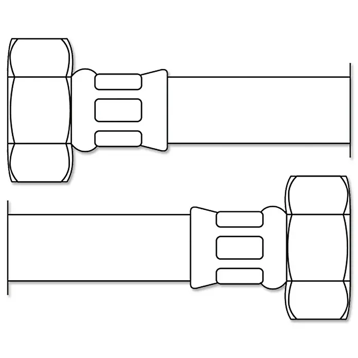 Panzerschlauch Flexo - 1¼″, Länge: 70 cm - Vorderansicht