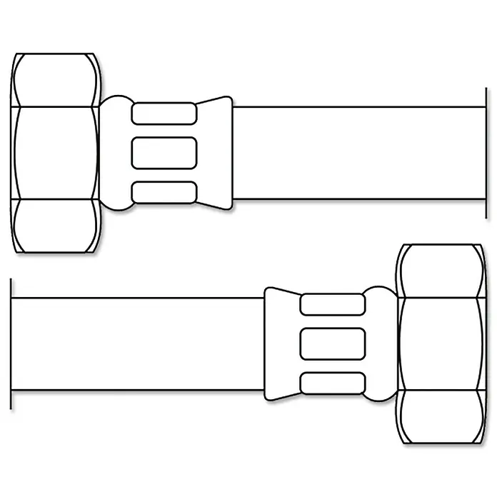 Panzerschlauch Flexo - 1″, Länge: 100 cm - Vorderansicht