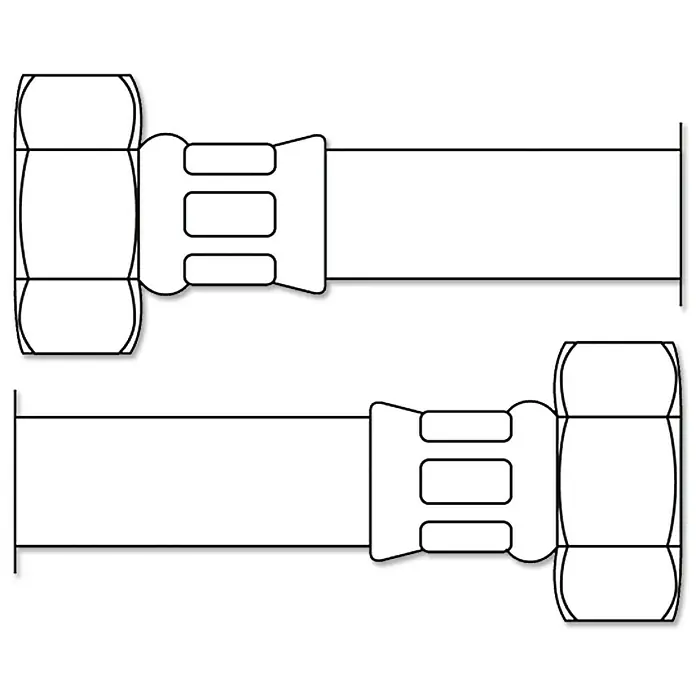 Panzerschlauch Flexo - 1″, Länge: 50 cm - Vorderansicht