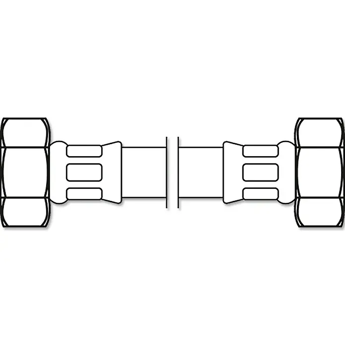 Panzerschlauch Flexo - ¾″, Länge: 70 cm - Vorderansicht