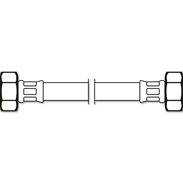 Panzerschlauch Flexo - ½″, Länge: 100 cm - Vorderansicht