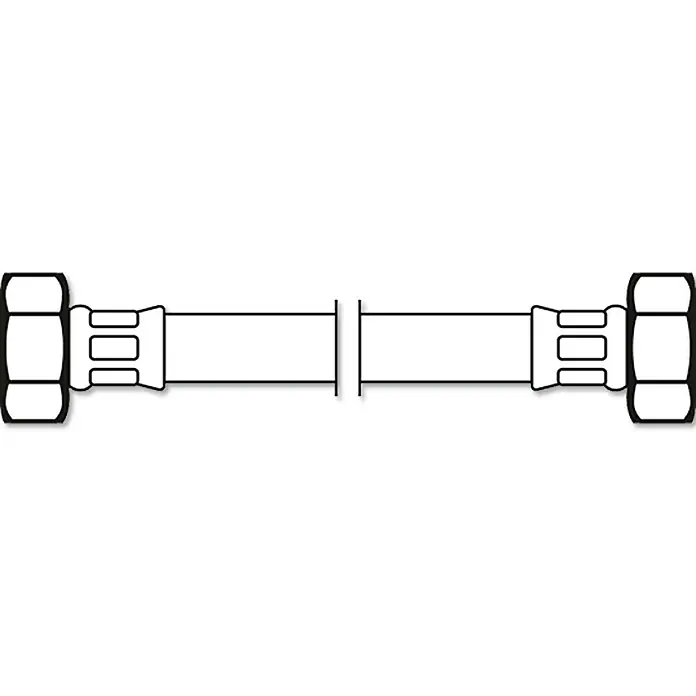 Panzerschlauch Flexo - ½″, Länge: 80 cm - Vorderansicht