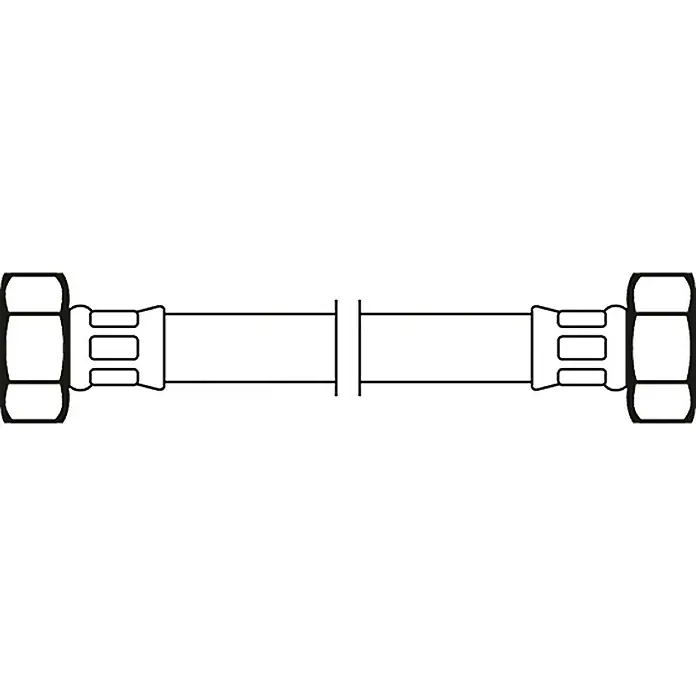 Panzerschlauch Flexo - ½″, Länge: 50 cm - Vorderansicht